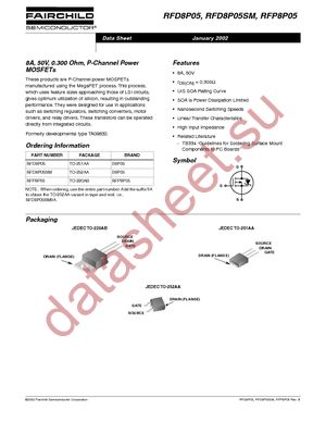 RFP8P05 datasheet  